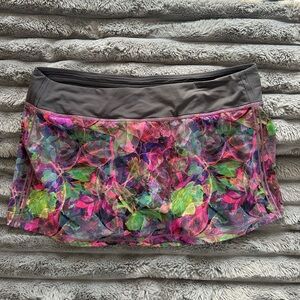 Lululemon Pace Rival Colorful Floral Skort 12 REG